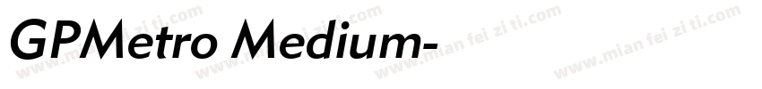 GPMetro Medium字体转换